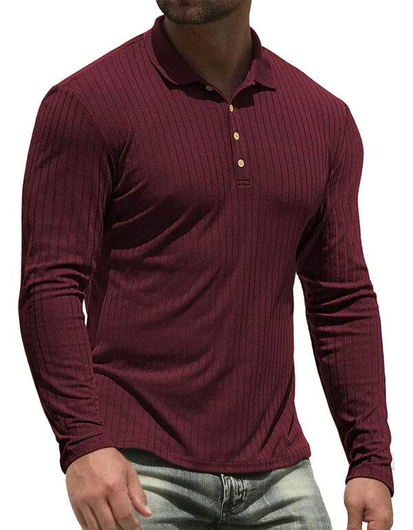 Iceglad Men's Polo Shirts long Sleeve Casual Slim Fit Shirts